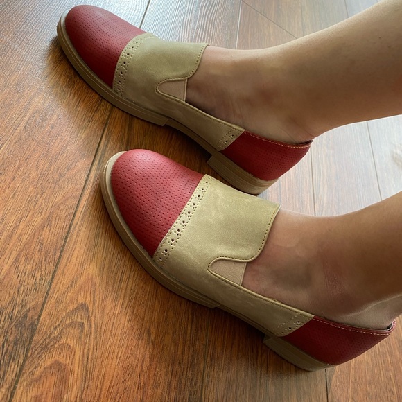 Vintage Classical Leather Oxford Inspired Flat Slip On Shoes Size 39 - Picture 10 of 12